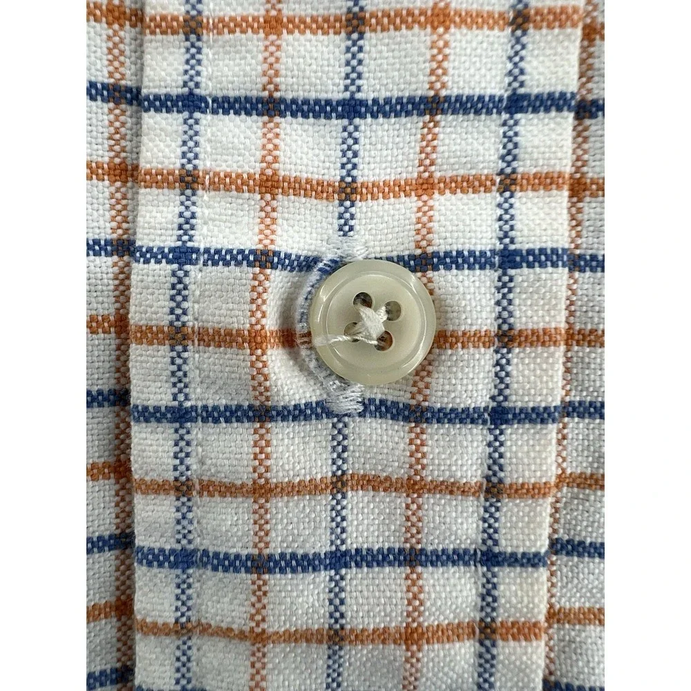 Polo Ralph‎ Lauren Shirt Mens 16.5 Classic Fit Tattersall Check Flesh Pony